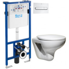 Комплект инсталляция Roca DUPLO WC 89009000K + унитаз Roca Mateo 7346200000 + кнопка смыва Roca PL1