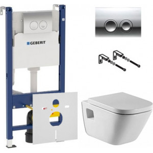 Комплект инсталляция Geberit Duofix Delta 458.124.21.1 3 в 1 + унитаз Roca Gap 346477000 (Рока)