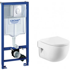 Комплект инсталляция Grohe Rapid SL 38721001 3в1 с кнопкой смыва + унитаз Roca Meridian 346248000