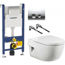 Комплект инсталляция Geberit Duofix Delta 458.124.21.1 3 в 1 + унитаз Roca Meridian 346248000