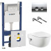 Комплект инсталляция Geberit Duofix Delta 458.124.21.1 3 в 1 + унитаз Roca Meridian 346247000 (Рока)