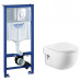 Комплект инсталляция Grohe Rapid SL 38721001 3в1 с кнопкой смыва + унитаз Roca Meridian 346248000 (Рока)